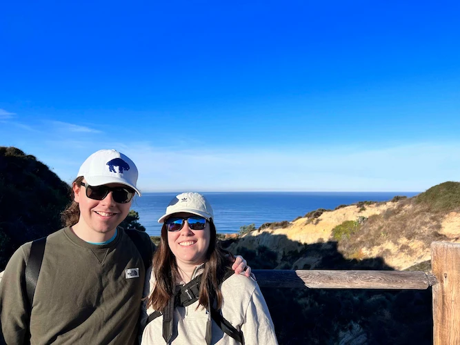 Patrick Hosking and Iestin Evans at Torrey Pines, California